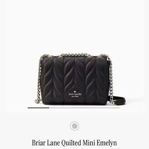 kate spade black leather crossbody- mini Emelyn